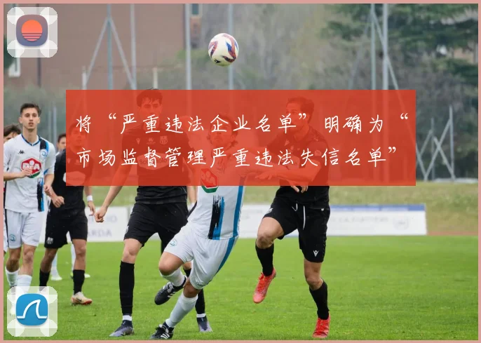 将“严重违法企业名单”明确为“市场监督管理严重违法失信名单”